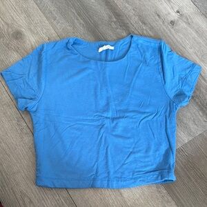 Blue Cropped T-Shirt